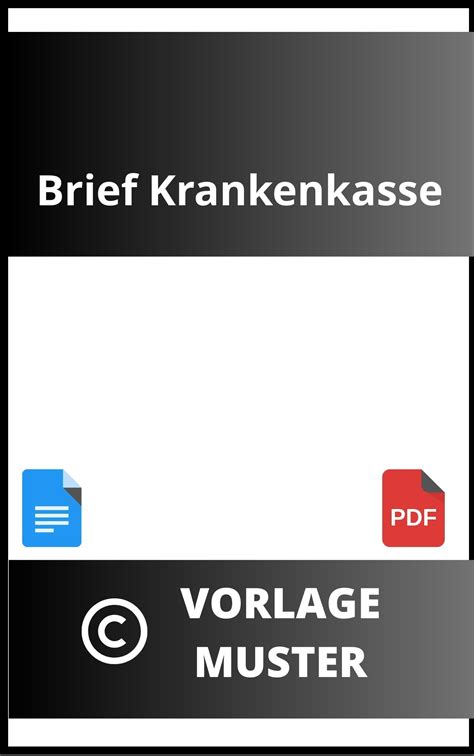 Muster Brief Krankenkasse Vorlage Schreiben