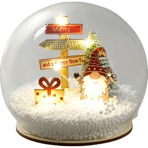 Light Up Snow Globe with Gonk Village