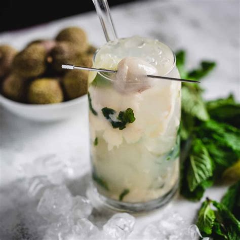 Virgin Lychee Mojito Mocktail