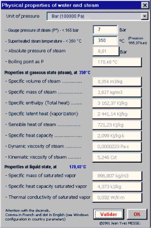 Saturated Steam Properties Calculator - passlpaul