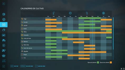 FS22 Como alterar o calendário de Plantio e Colheita no Farming