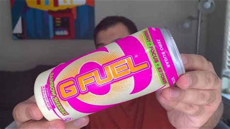 G Fuel Rainbow Sherbet Can Review And Taste Test Youtube