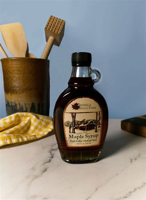 Oz Glass Bottle Pure Maple Syrup Bissell Maple Farm Pure Maple