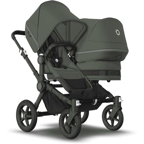 Bugaboo Geschwisterwagen Donkey Duo Complete Black Forest Green