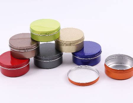 China Aluminum Jar Screw Cap With Rolled Edge Aluminum Jar Cream Use