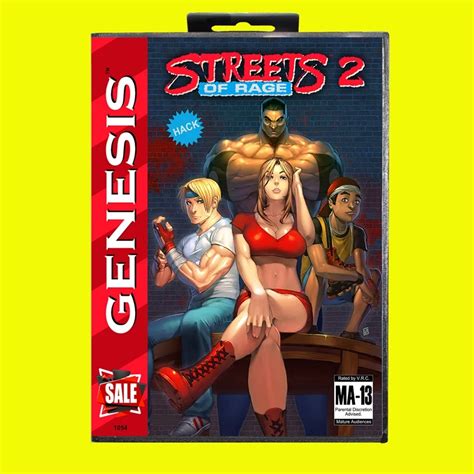 Streets Of Rage Hack Ntsc Md Tarjeta De Juego De Bits Cubierta De