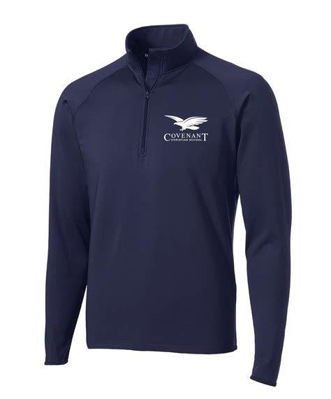 Men’s Half-Zip Stretch Pullover with Covenant Christian School Logo – Zoghby's Uniforms