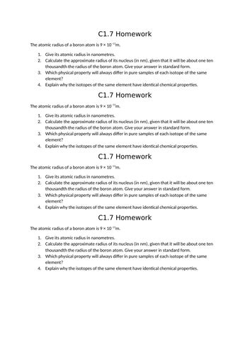 Aqa Gcse Chemistry 9 1 C17 Ions Atoms And Isotopes Full Lesson