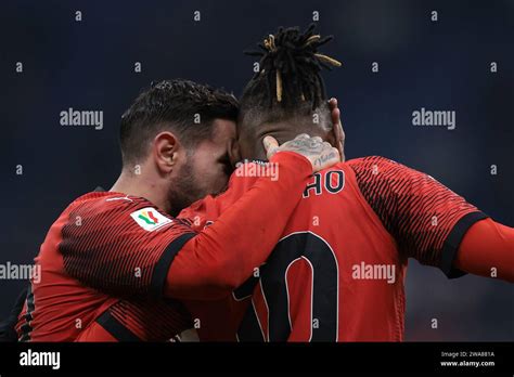 Milan Italy Nd Jan Rafael Leao Of Ac Milan Celebrates With