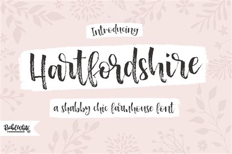 Hartfordshire A Shabby Chic Farmhouse Font 294565 Brush Font Bundles