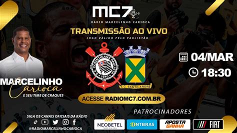 CORINTHIANS X SANTO ANDRÉ AO VIVO l RODADA 12 l PAULISTÃO 23 YouTube