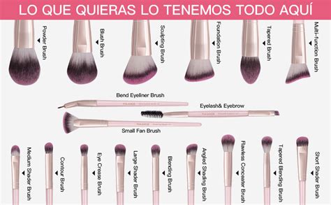 Brochas De Maquillaje Con Estuche 18 Piezas Set De Brochas Para