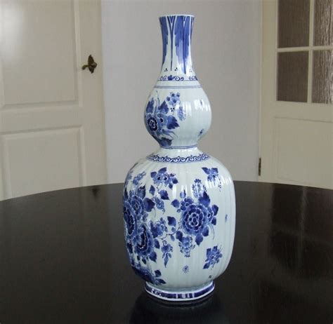 De Porceleyne Fles Delft Large Handpainted Double Gourd Vase