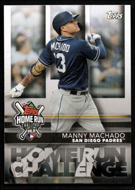 Topps Home Run Challenge Code Cards Hrc Manny Machado Padres Ebay