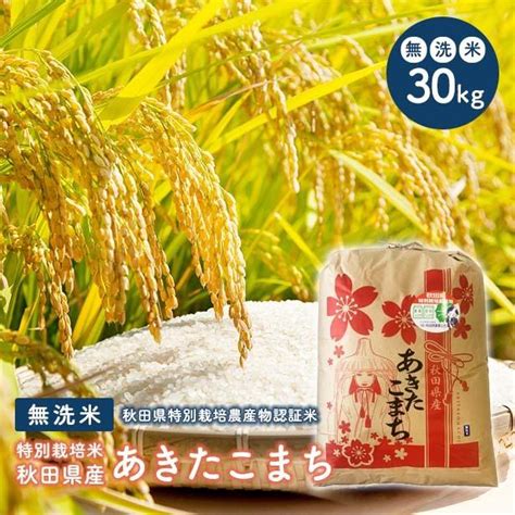 【無洗米30kg特栽】令和5年産 秋田県特別栽培農産物認証米特別栽培米 秋田県産 あきたこまち 27kg 10000026 こまちライン 通販 Yahoo ショッピング