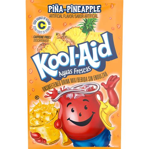 kool aid aguas frescas pina pineapple flavored unsweetened caffeine