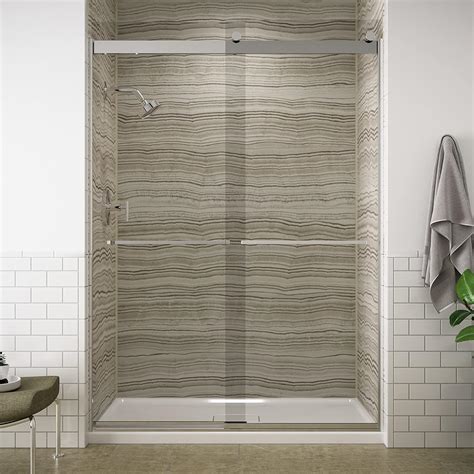 Kohler 706019 L Shp Levity Sliding Shower Door 82 H X 56 5 8 59 5