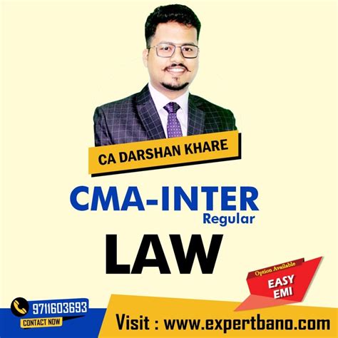 CMA Intermediate Law Regular Batch By CA Darshan Khare