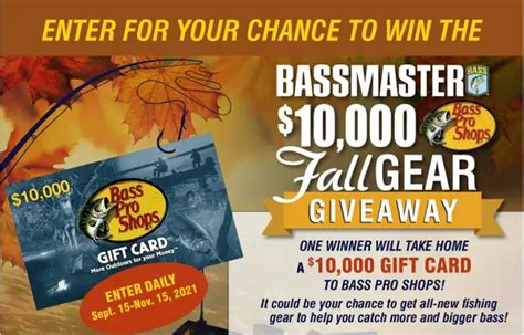 Win 10000 Bass Pro Shop T Card In Fall Gear Giveaway Sweepstakesbible