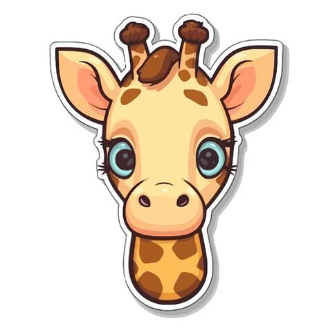 Premium Vector Sticker Baby Giraffa