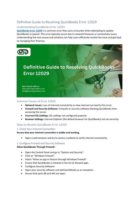 PPT Definitive Guide To Resolving QuickBooks Error 12029 PowerPoint