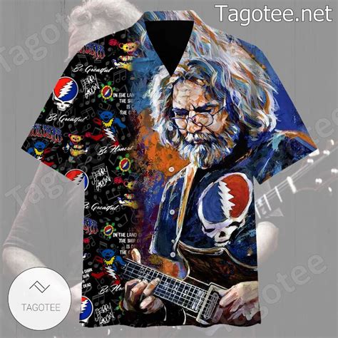 Jerry Garcia Grateful Dead Dancing Bears Hawaiian Shirt - Tagotee