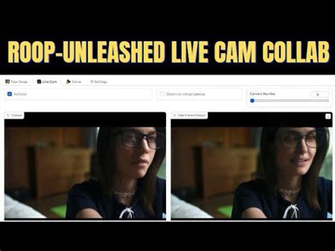 Roop Unleashed Collab For Faceswap On Live Webcam No More Need To