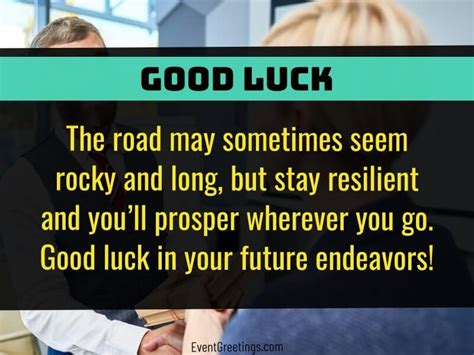 Good Luck In Your Future Endeavors Message And Wishes