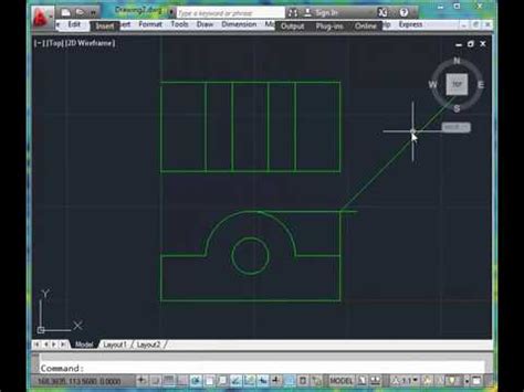 Orthographic Projection Tutorial For Autocad Youtube