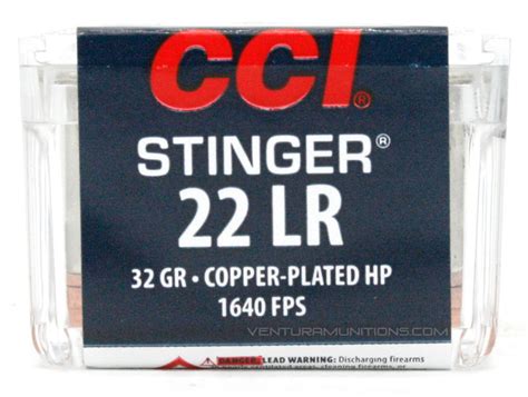 Cci Stinger 22lr 32gr Cphp Ammo 50 Rounds Ventura Munitions