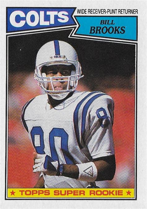 1987 Topps Bill Brooks 378 Indianapolis Colts Topps Football Cards