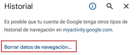 Cómo borrar la caché y otros datos de navegación en Chrome