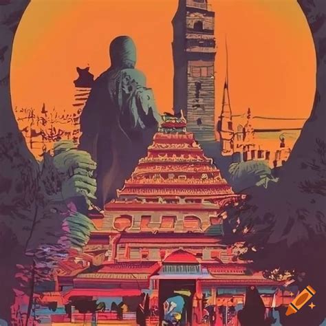 Graphic Novel Inspired By Dmt With A Vintage Travel Poster Aesthetic On