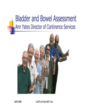 Fillable Online Bladder And Bowel Assessment Fax Email Print Pdffiller