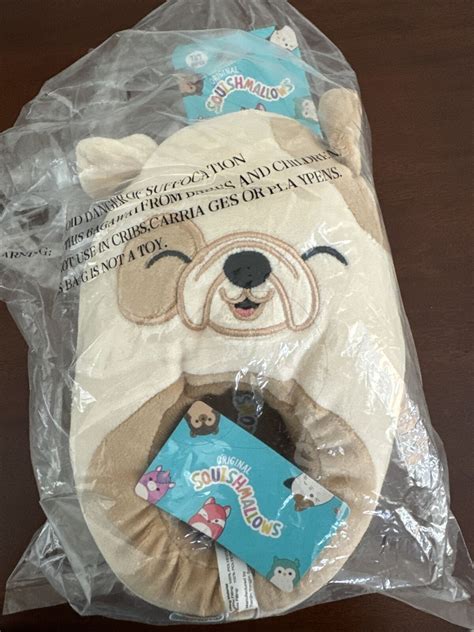 Nwt Squishmallow Slippers Brock The Dog Plush Kids Size 131 Free