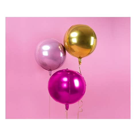 Palloncino Foil Globo Metallizzato A Forma Di Sfera Col Oro Gold