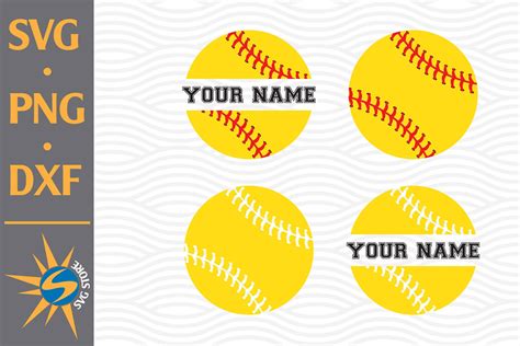 Split Softball Svg Png Dxf Digital Files Include By Svgstoreshop