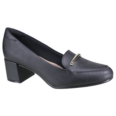 Sapato Modare Ultraconforto Feminino 7370 106 21736 15745 Preto Napa