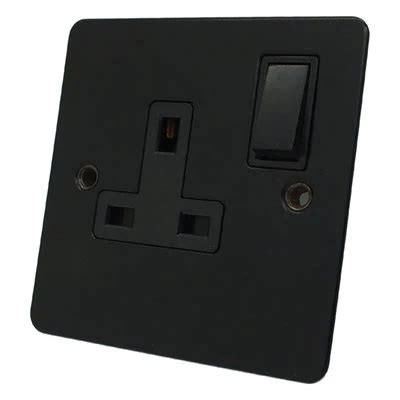 Flat Black Switched Plug Socket Supersockets Co Uk