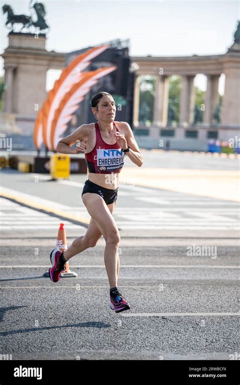 Karen Ehrenreich participating in the marathon at the World Athletics ...
