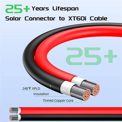 Solar Connector To Xt60i Charge Extension Cable 10ft 12awg Bateriapower