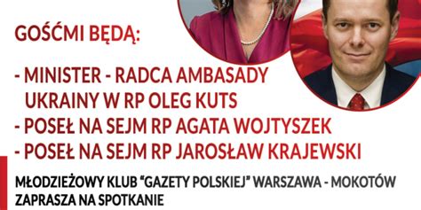 Kluby Gazety Polskiej Warszawa Mokot W Zaproszenie Na Spotkanie