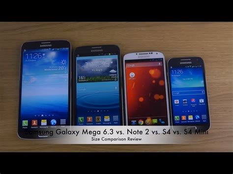 Samsung Galaxy S4 Vs Note 3 Size