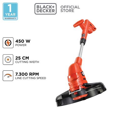 Jual Black Decker String Grass Trimmer Potong Rumput Listrik W