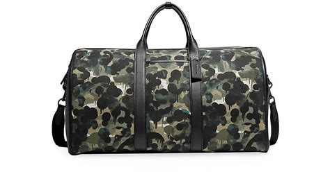 Coach Camo Print Canvas Gotham Duffle In Black For Men Lyst