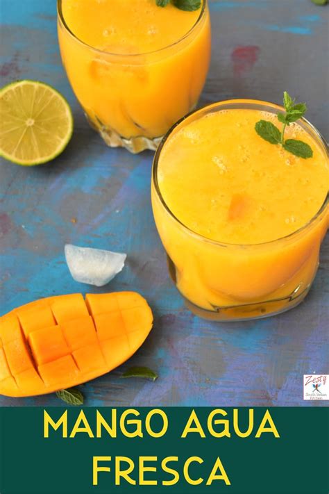 Delicious Mango Agua Fresca Fruity Drink An Excellent Thirst Quencher