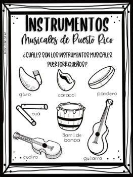 An Image Of Musical Instruments In Spanish