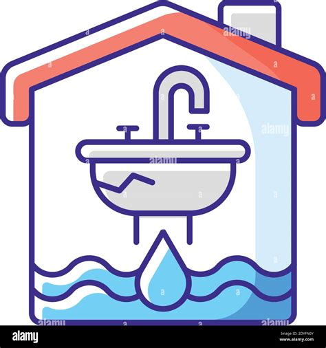 Water Damage Rgb Color Icon Stock Vector Image Art Alamy