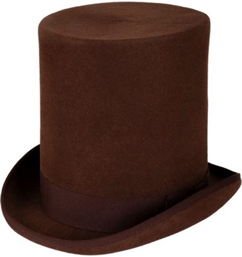 Luxe Hoge Hoed Bruin Extra Hoog Model Tophat Heren Dames Maat 57