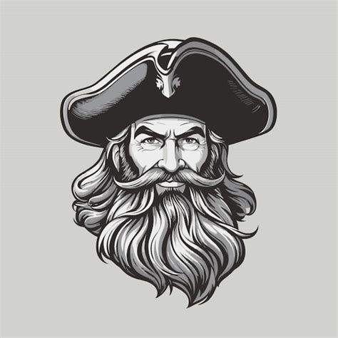 Premium Vector Pirate Black Beard